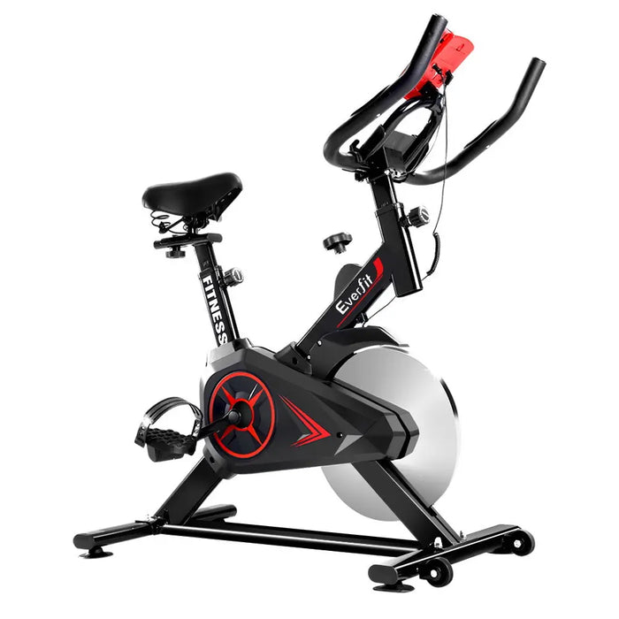 Everfit Spin Bike Exercise Bike Flywheel Cycling Home Gym Fitness Adjustable - 1RM Fitness Australia