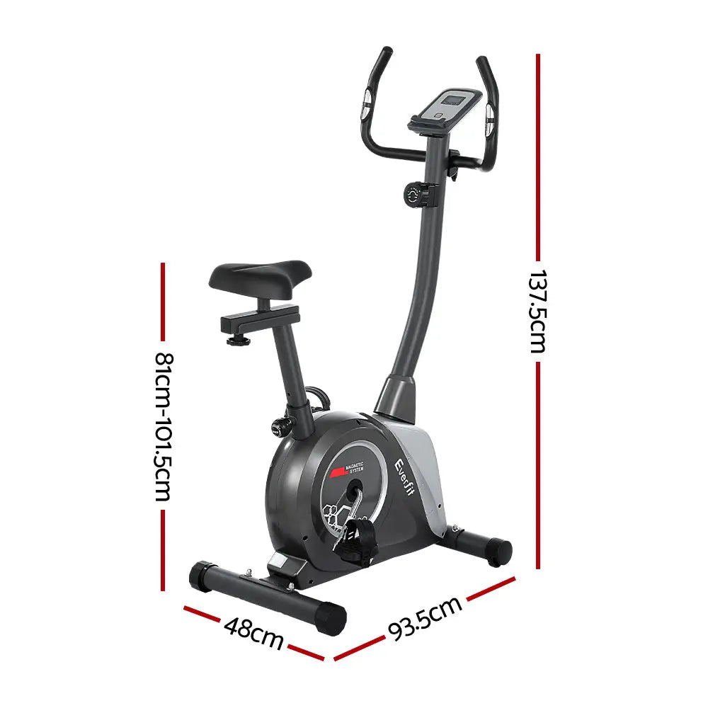 Everfit Magnetic Exercise Bike Upright Bike Fitness Home Gym Cardio - 1RM Fitness Australia