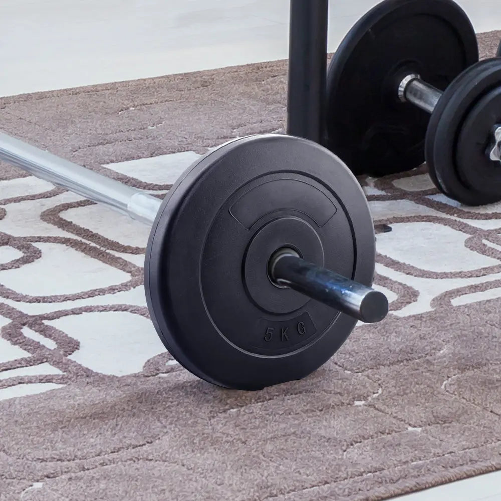 Everfit Weight Plates Standard 2X 5kg Barbell Plate Weight Lifting - 1RM Fitness Australia