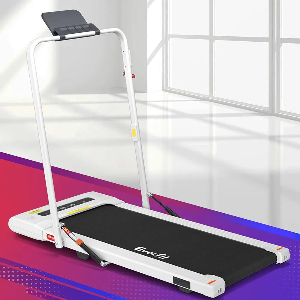 Everfit Treadmill Electric Walking Pad Under Desk Home Gym Fitness 400mm White 1RM Fitness Australia