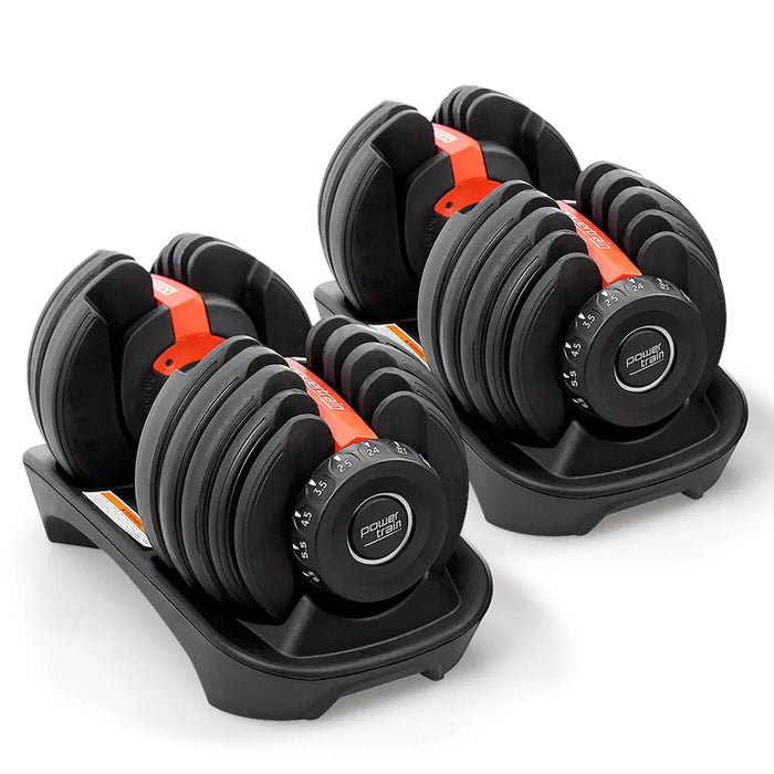 Powertrain 48k Adjustable Dumbbell Home Gym Set 1RM Fitness Australia