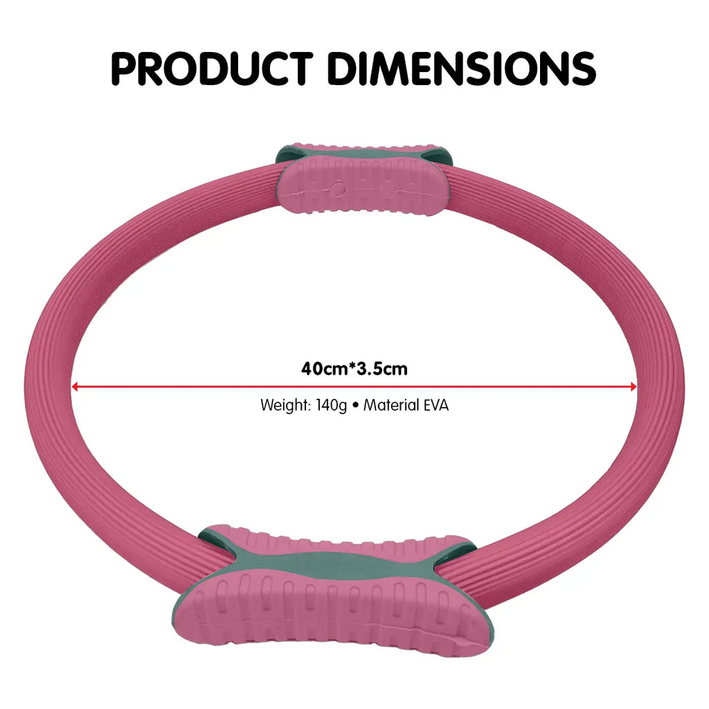 Powertrain Pilates Ring Band Yoga Home Workout Exercise Band Pink - 1RM Fitness Australia