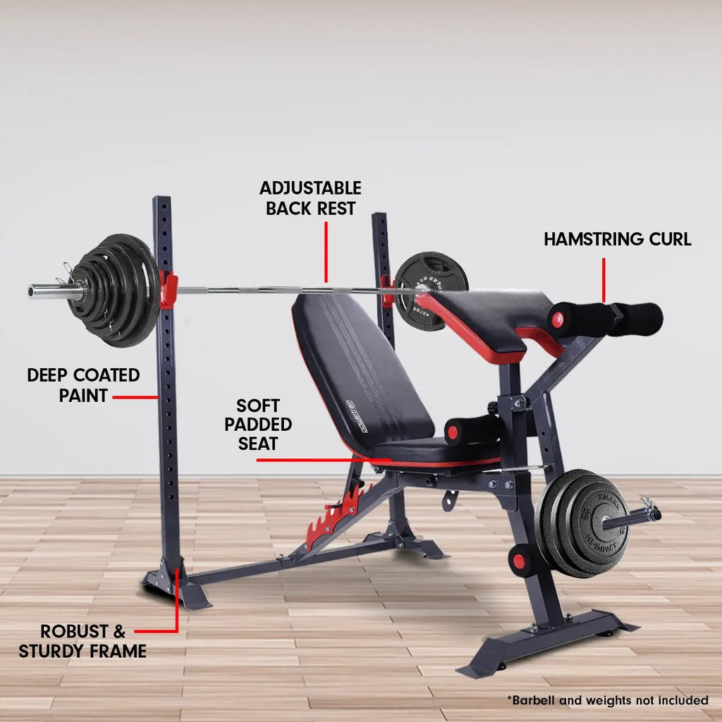 Powertrain Adjustable Weight Bench Home Gym Bench Press - 301 1RM Fitness Australia