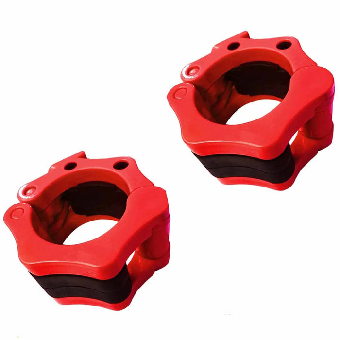 2Pcs 1in / 25mm Dumbbell Clamps Barbell Clamps Collars Clips Bar Plates Collar Clips Red 1RM Fitness Australia