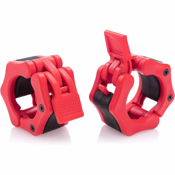 2Pcs 2in / 50mm Olympic Dumbbell Clamps Barbell Clamps Collars Clips Bar Plates Collar Clips Red 1RM Fitness Australia