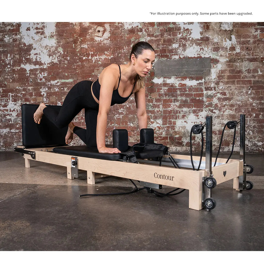 Lifespan Fitness Contour 2 Folding Wood Pilates Reformer Set - 1RM Fitness Australia