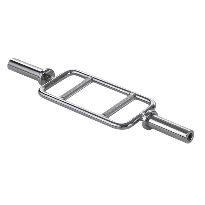 Chrome Olympic Tricep Bar Barbell Heavy Duty with Spring Collars - 1RM Fitness Australia