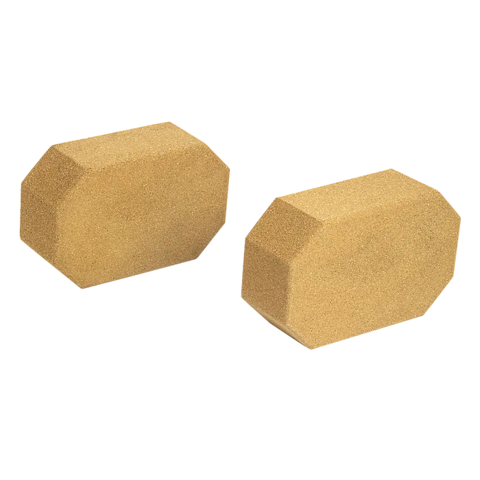 Natural Cork Octagon Yoga Blocks Brick Exercise 2 pcs Set Eco Non-Slip - 1RM Fitness Australia